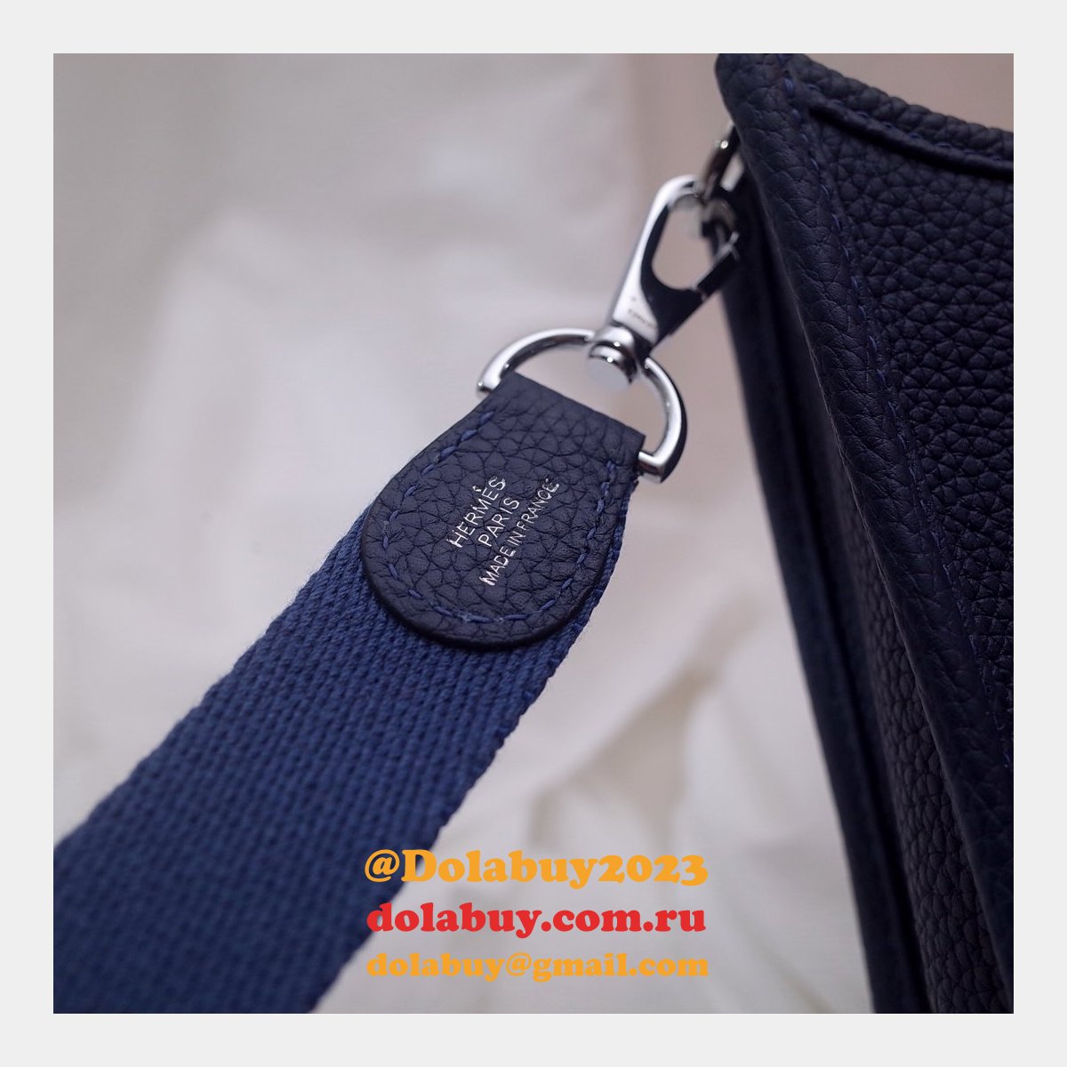Replica Hermes Evelyne Navy blue TPM Mini Bags
