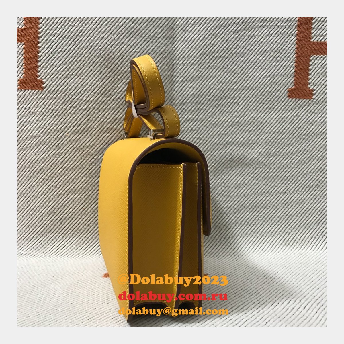 Hermes Constance Bag 18cm Epsom Leather Yellow