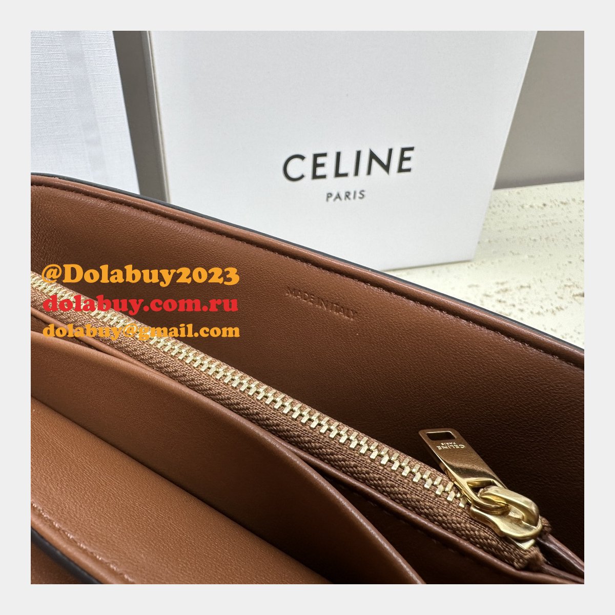 Celine Victoire Triomphe Canvas Tan 116593 Duplicate Bag