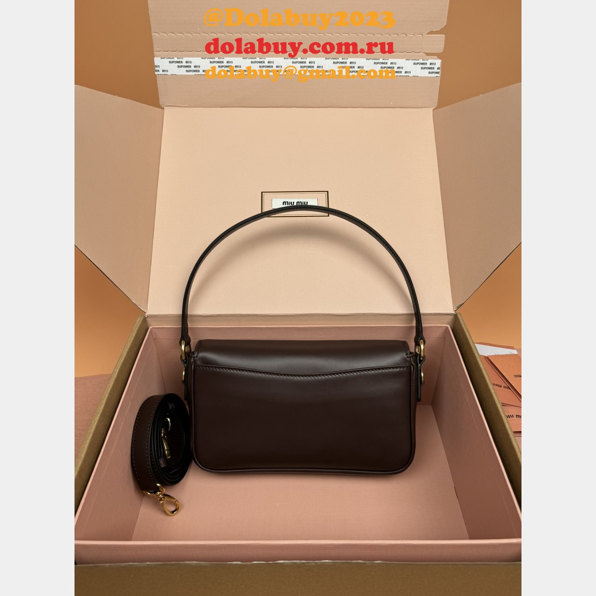 Top Quality MIU MIU 5BD270 Penny Leather Bag