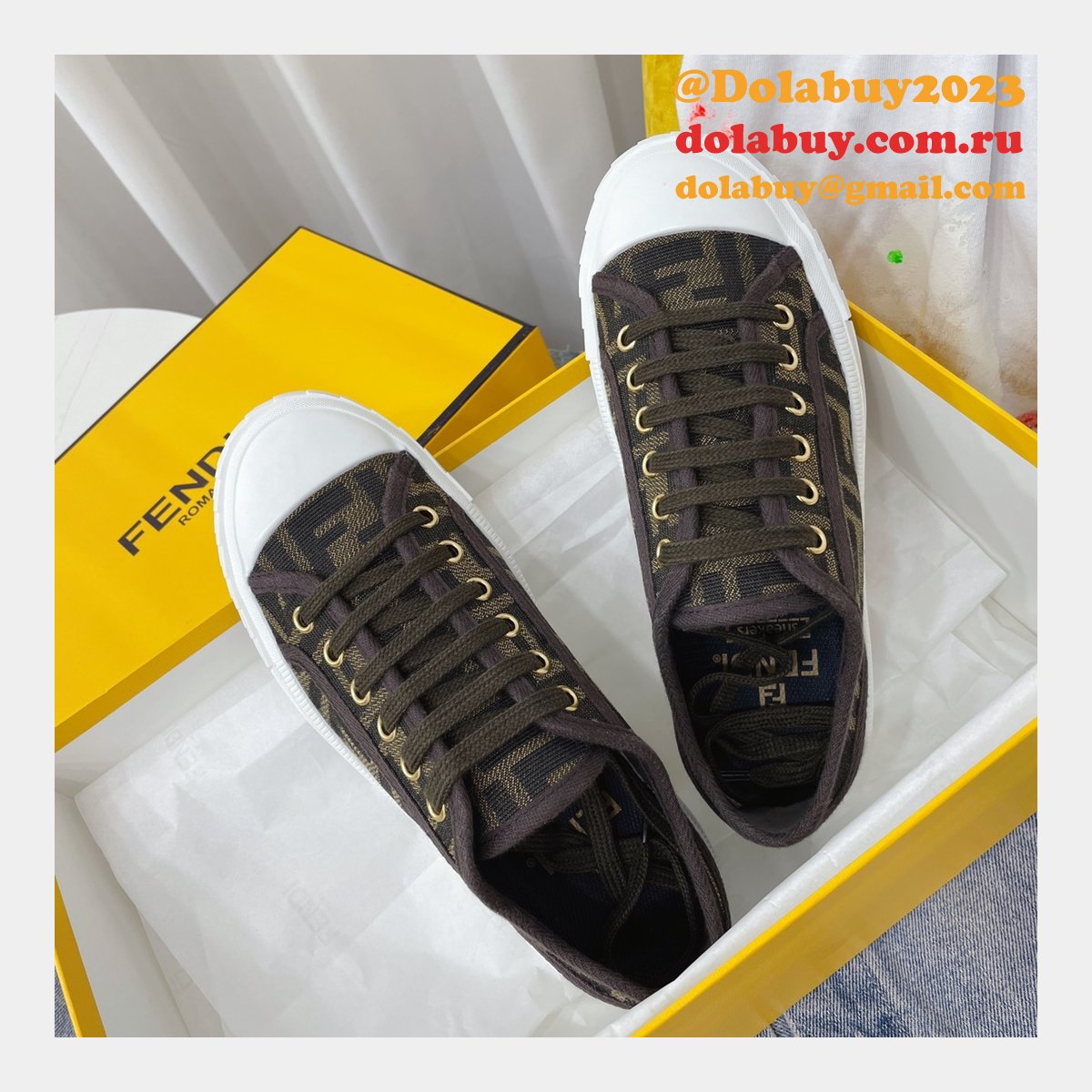 1:1 fake domino F**di shoes website to get replica sneakers