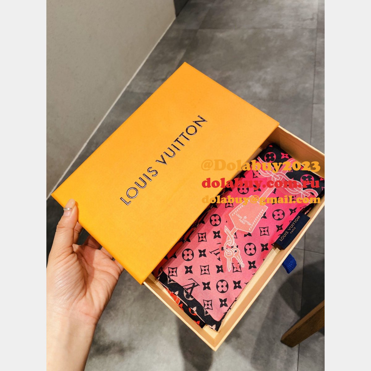 UK louis vuitton Double silk Ribbon Straps bow tie streamers