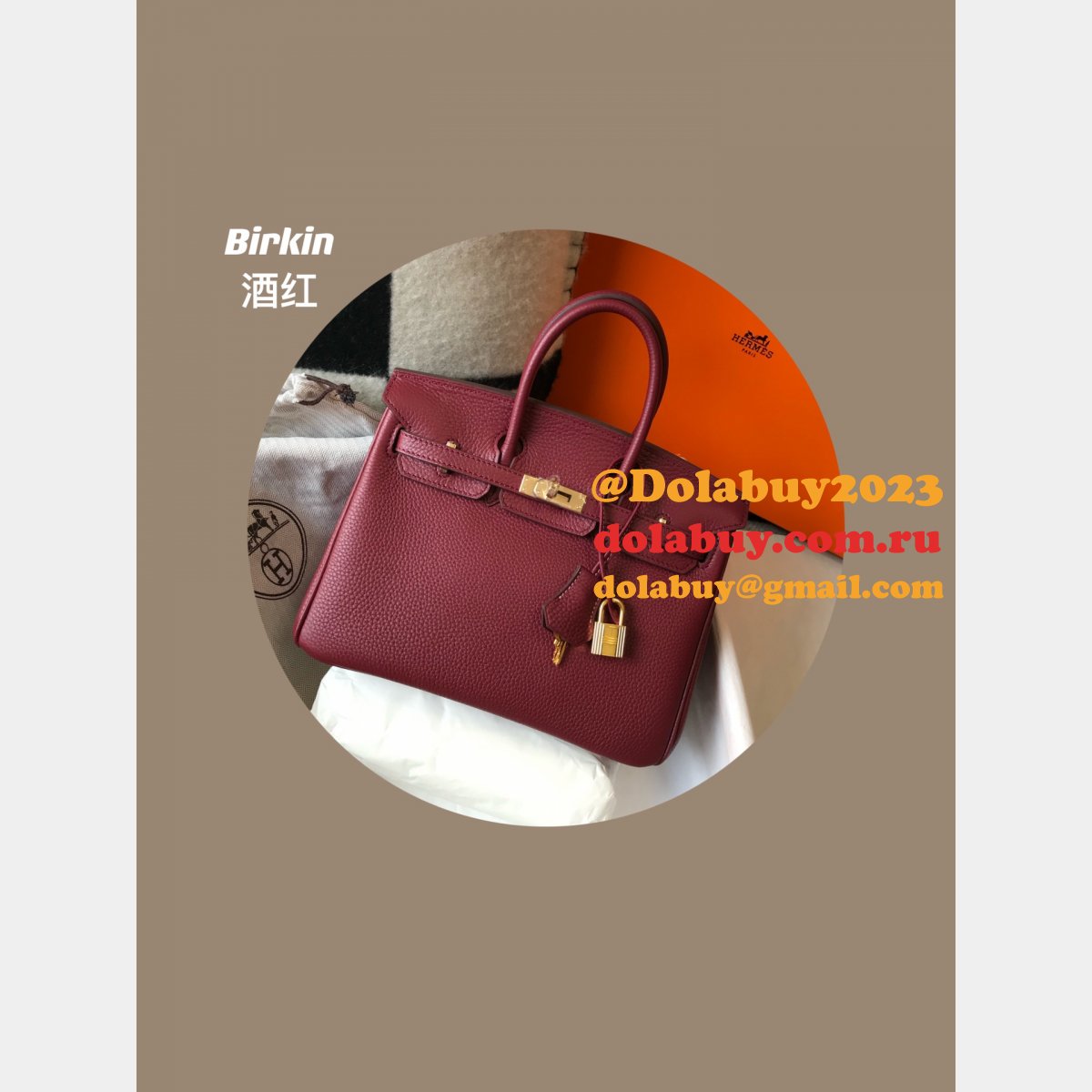 Quality Hermes Birkin Replica 25CM TOGO Leather Handbags UK