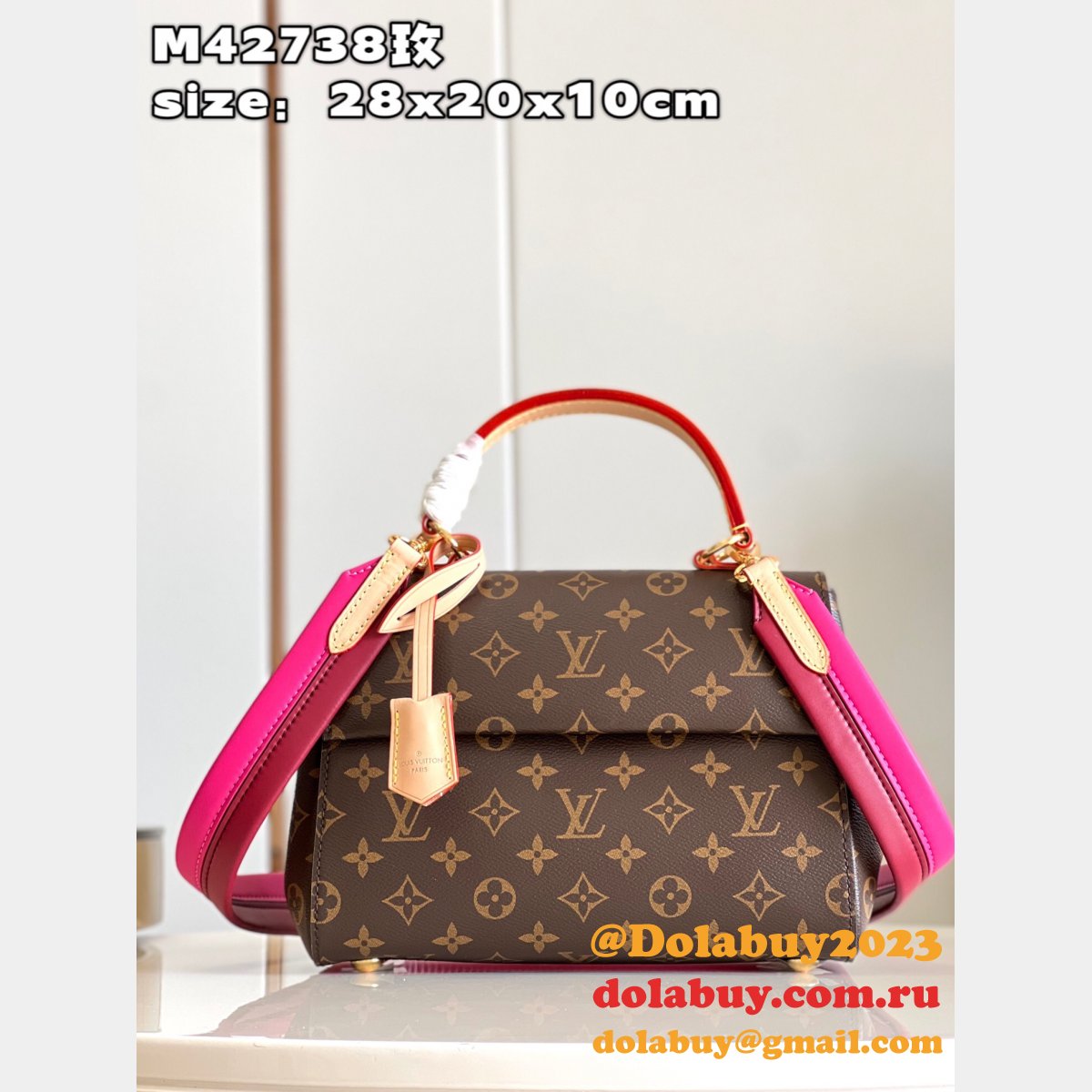 Designer Louis Vuitton M42738 Fake Cluny Monogram Handbag for Women