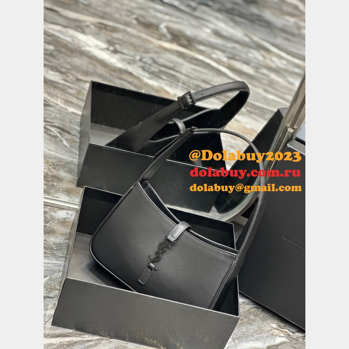 YSL High Quality Replica 657228 Perfect Black Hobo Bag