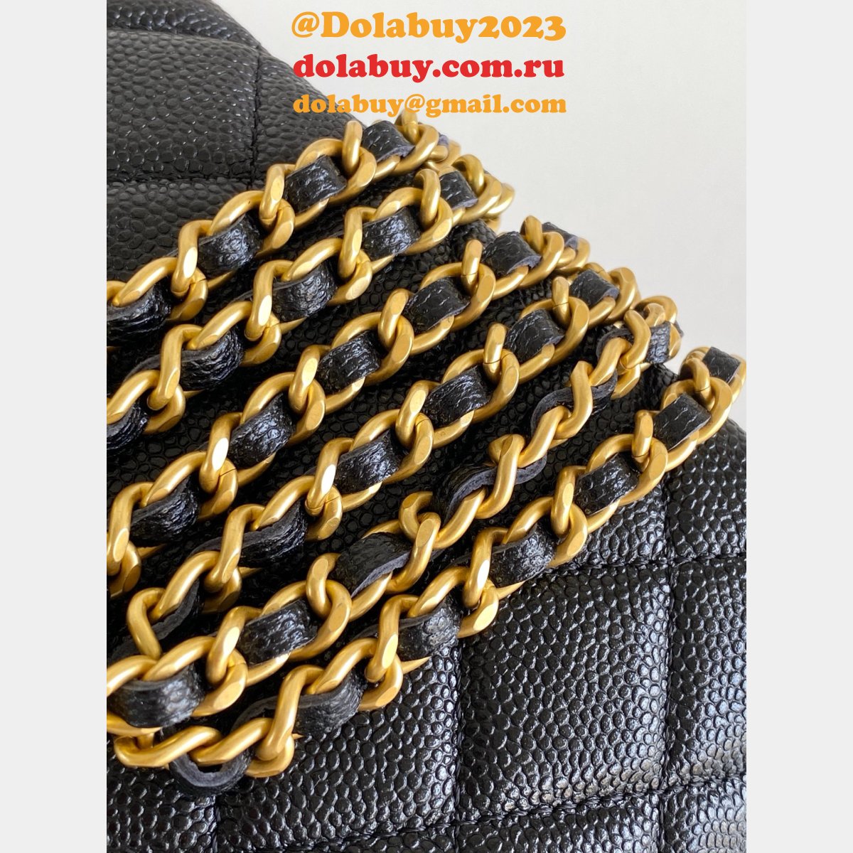 Perfect Replica Chain AP4484 Gabrielle Black Handbag