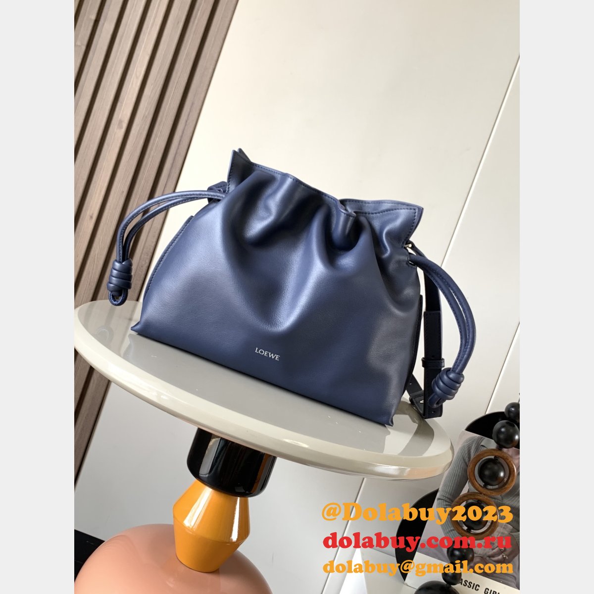 7 Star Loewe Flamenco Nappa Leather Clutch Lucky Bag