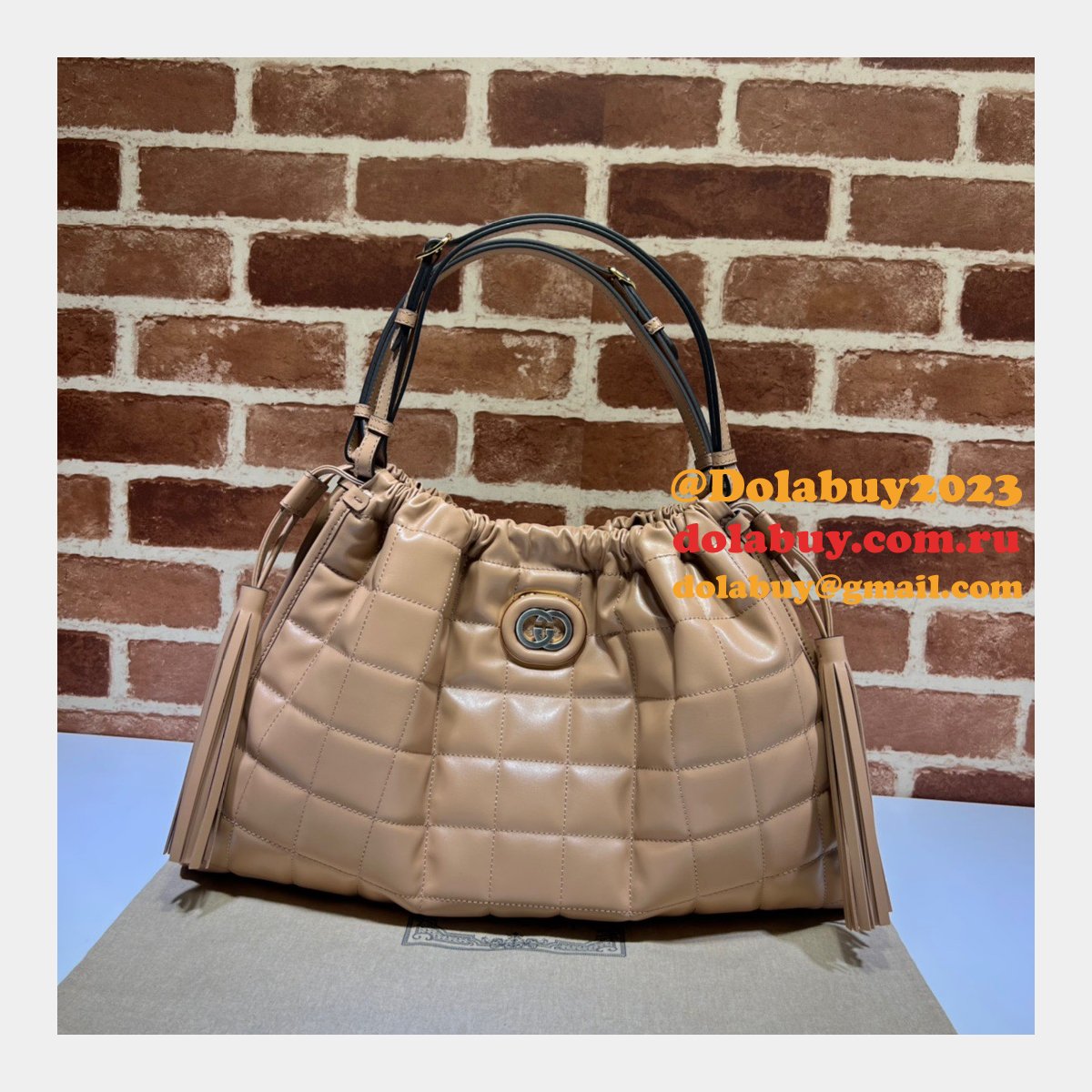 G*u*i luxury deco top quality 746210 tote fake bag