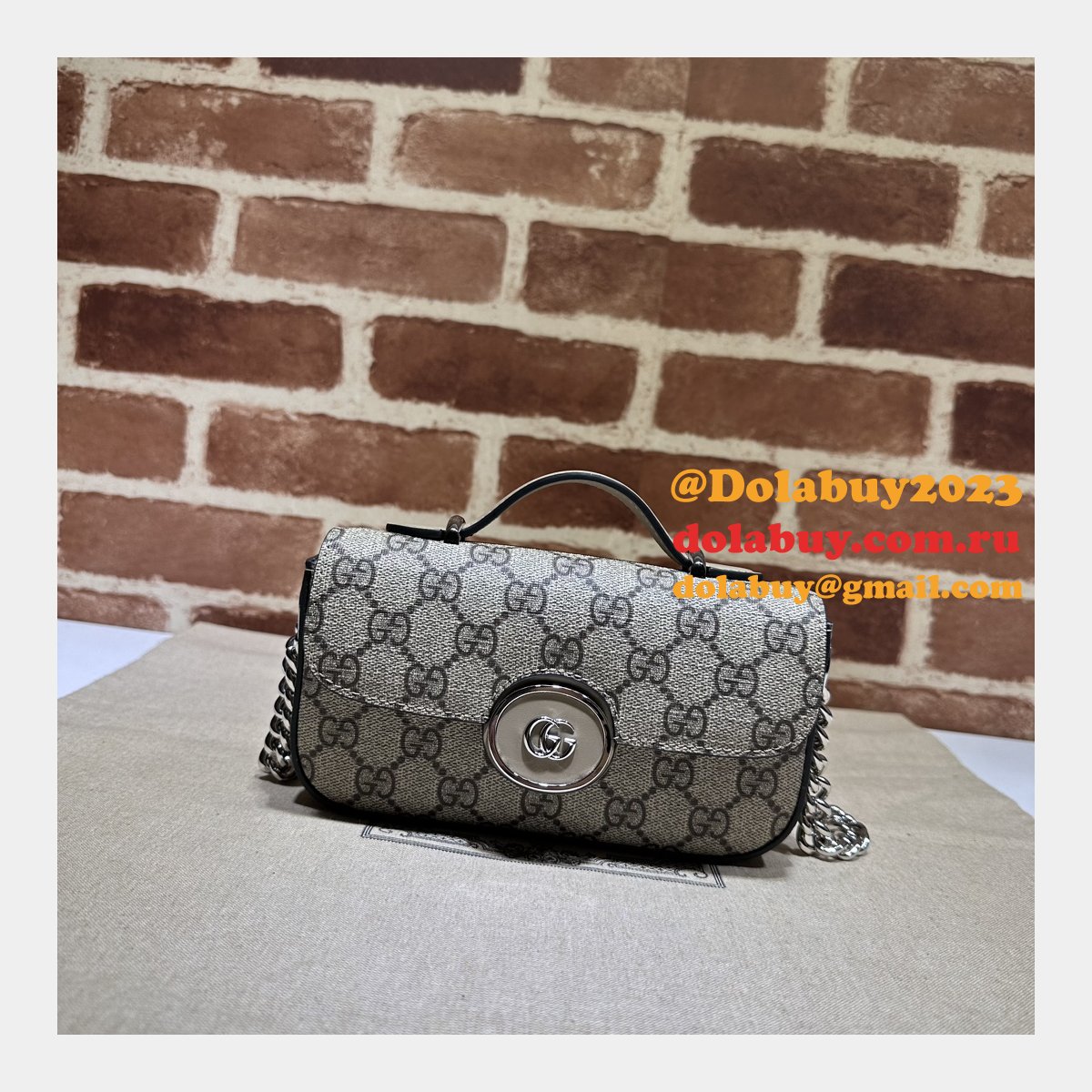 petite gg chain 1:1 mirror 760194 replicas G*u*i handbags