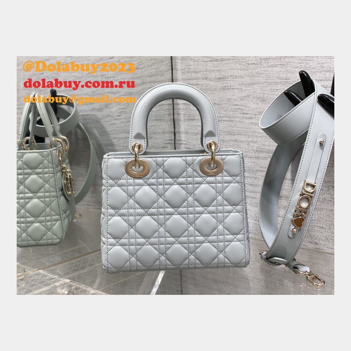 Luxury Christian Dior Lady Dior AAA+ 20CM Fake Bags