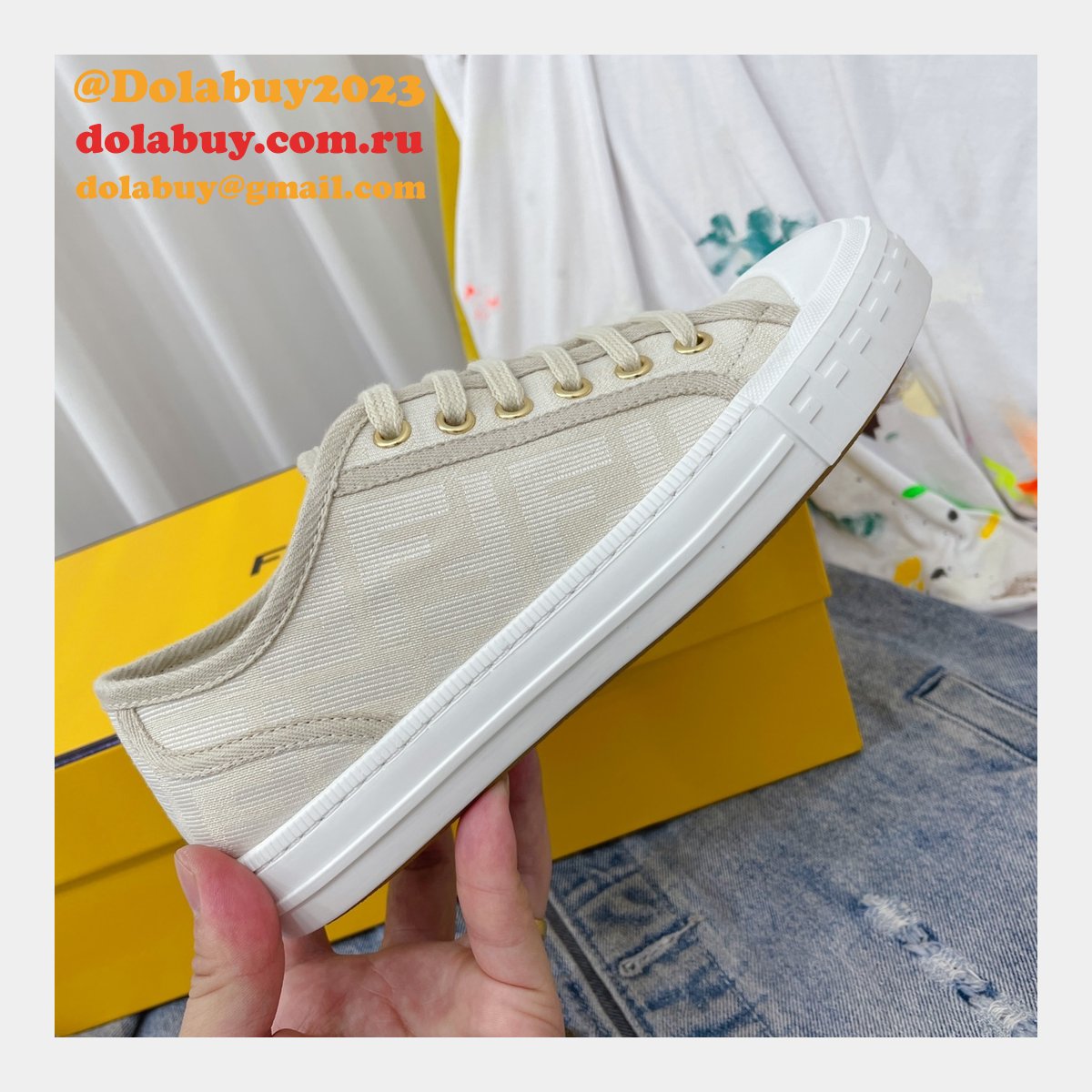 1:1 fake domino F**di shoes website to get replica sneakers