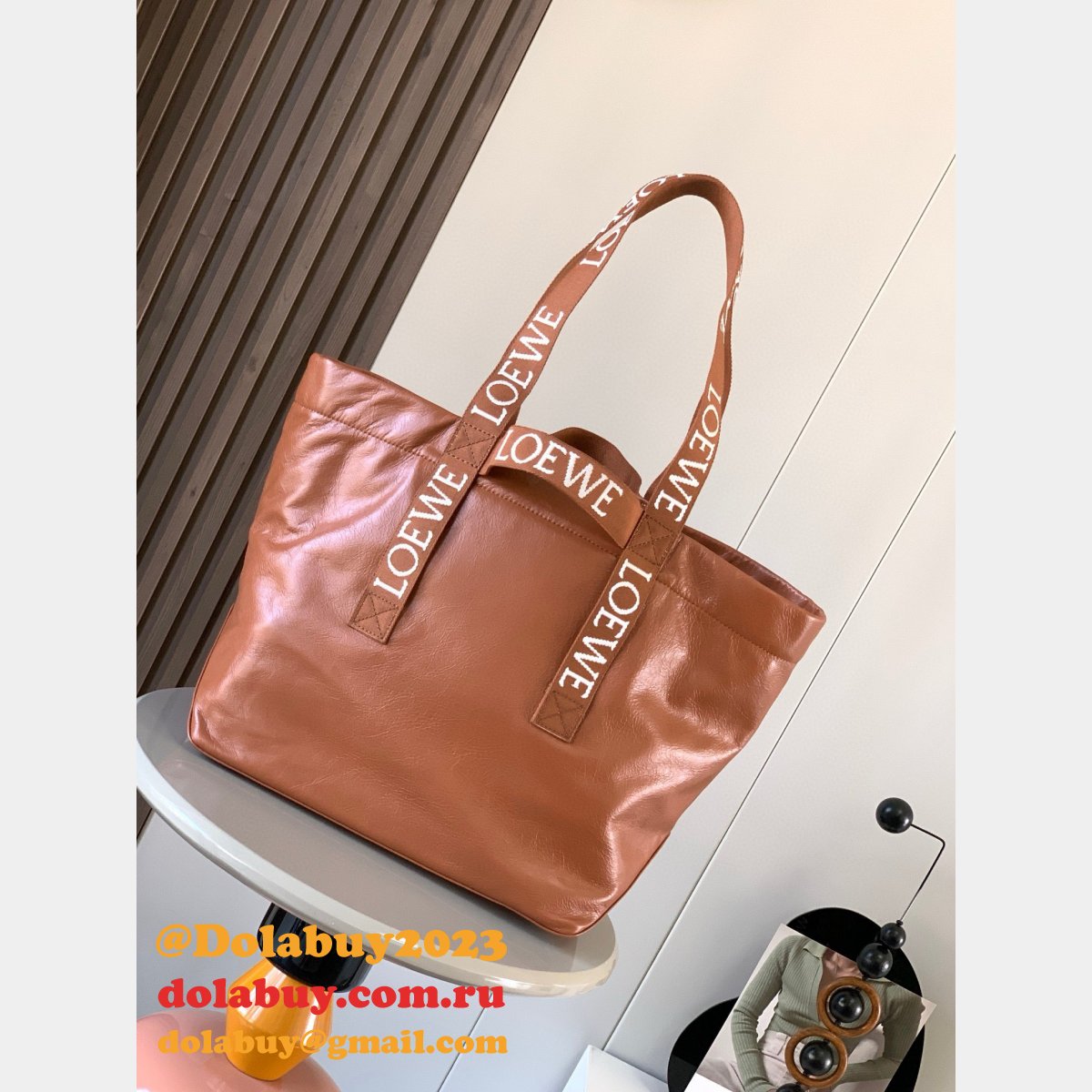 Best 1:1 Quality 9014 Loewe Fold Shopper Shopping Replica Bags