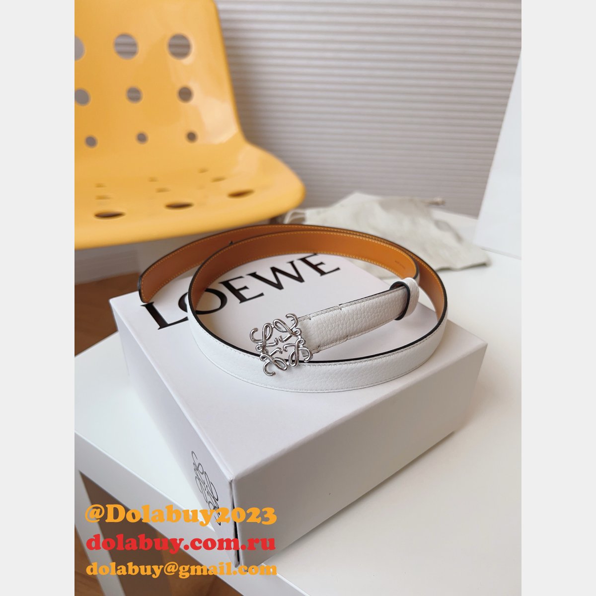 Luxury Inspired Loewe Anagram 2.0cm Width Replicas Belt