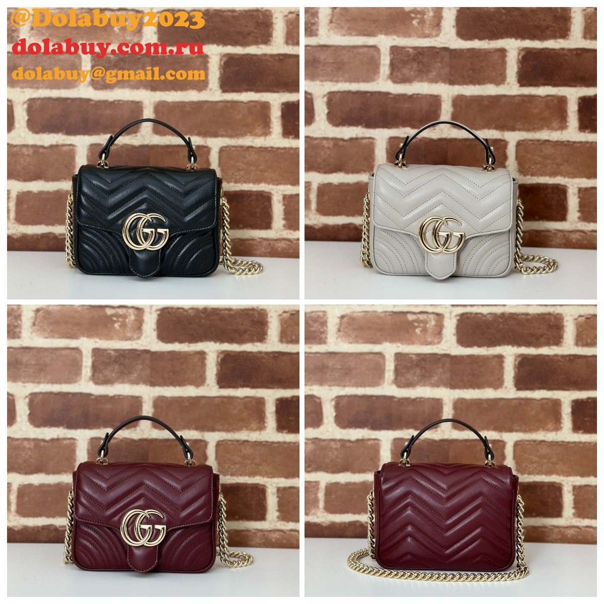 Best GG Marmont Gucci 811238 Top Handle Knockoff Bag