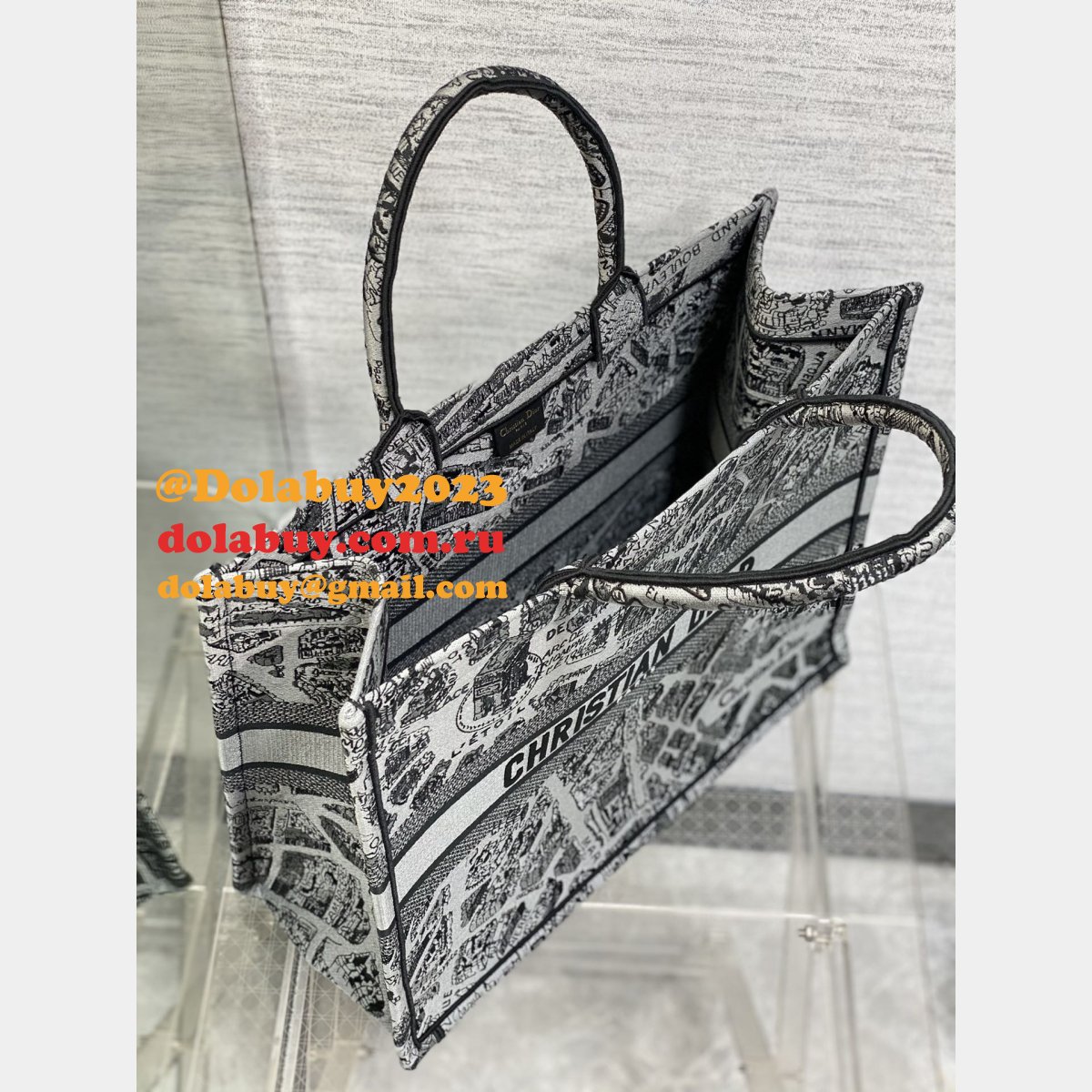 AAA Quality Replica Christian Dior CD Book Tote Bag For Sale