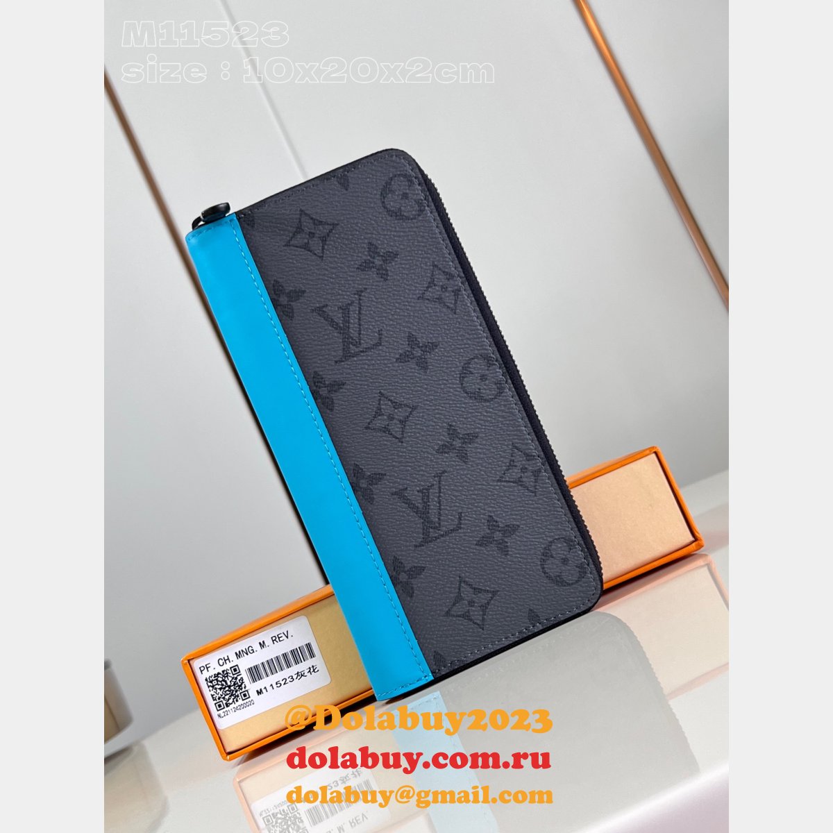 Pocket Organizer Taurillon Double Card Holder Zippy Vertical LV