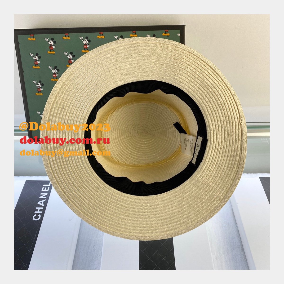 uk G*u*i belt design straw hat