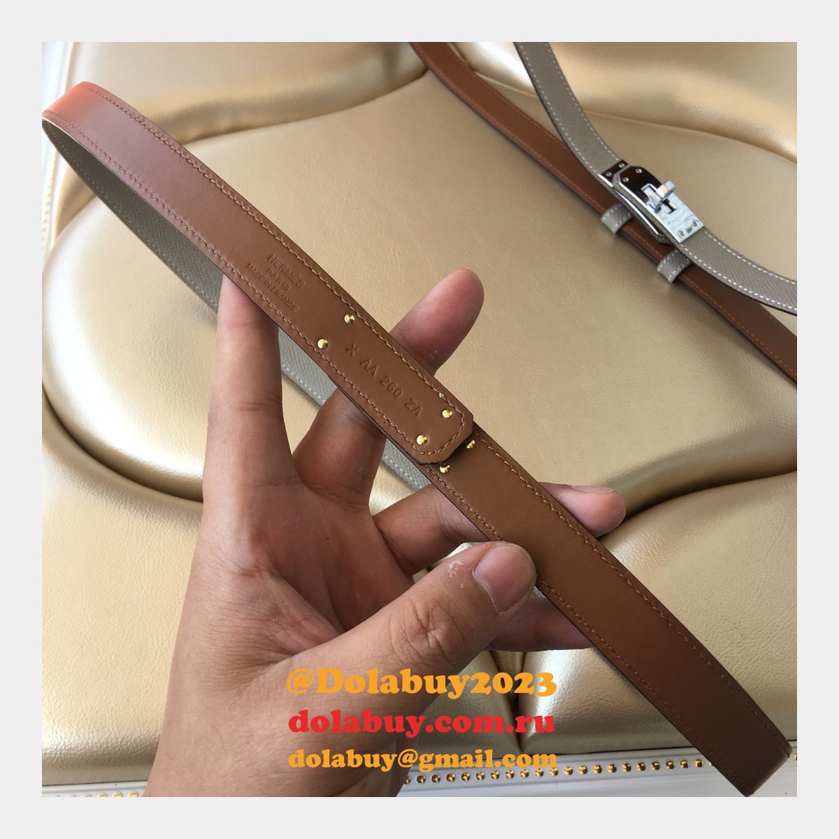 7 Star hottest selling hermes kelly thin belt 17mm