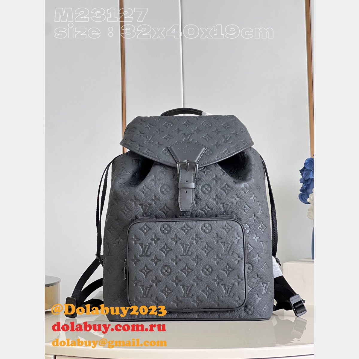 Knockoff Montsouris Backpack Taurillon M23127 Louis Vuitton Men Bag