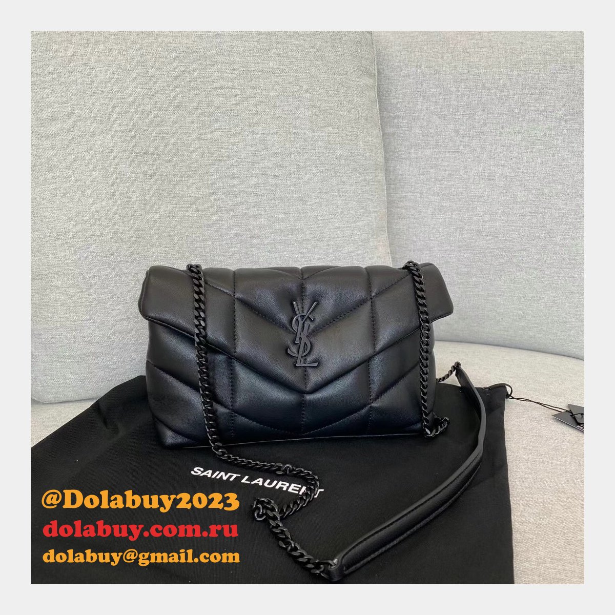 Top Quality best YSL LOULOU PUFFER HANDBAG 23cm