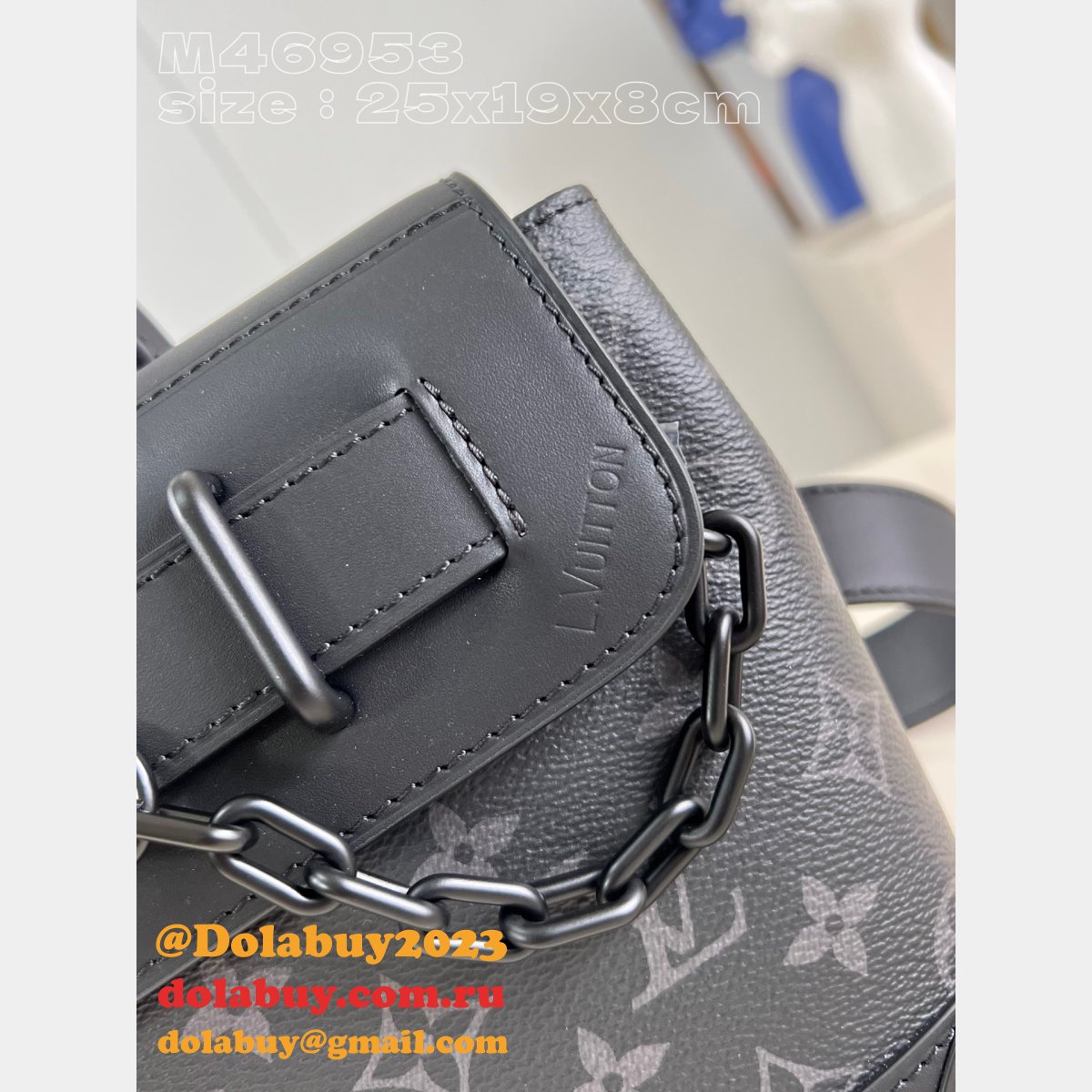 Steamer PM Monogram Eclipse Canvas M46953/ M24436 Louis Vuitton Replicas Men Bags