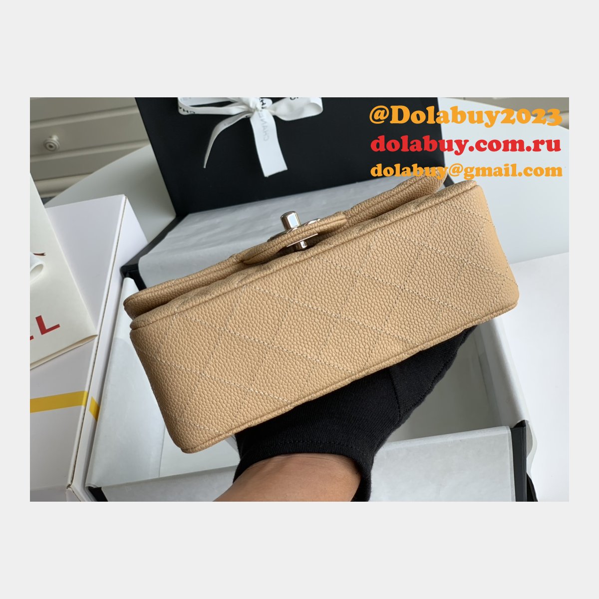 Best Chane Fake Caviar Calfskin Classic Flap Bag 1116 20CM