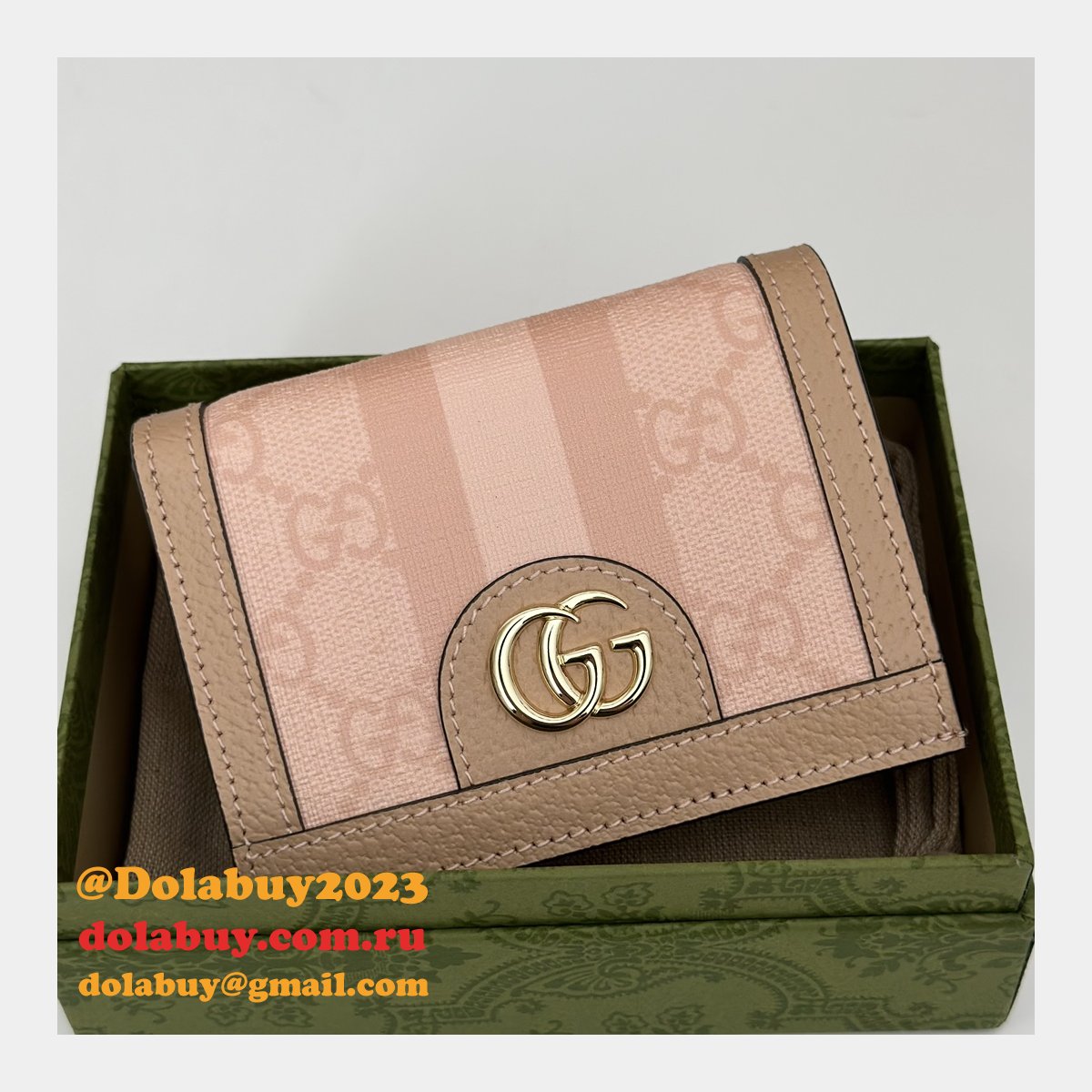 Gucci Perfect GG Supreme Ophidia Card Case Wallet 523155 Bag