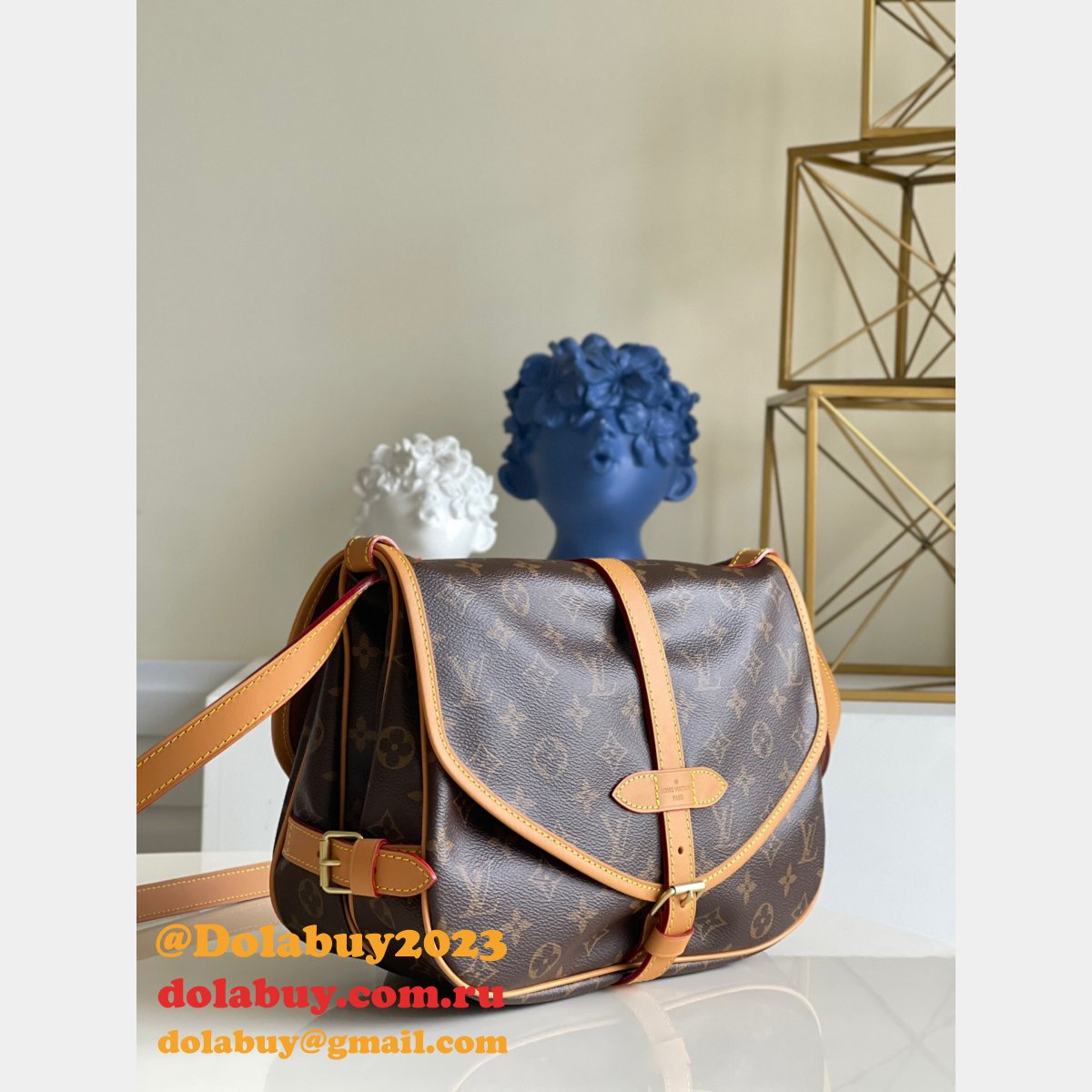Replica Top Louis Vuitton M40710 Saumur MM Monogram Handbags Dolabuy