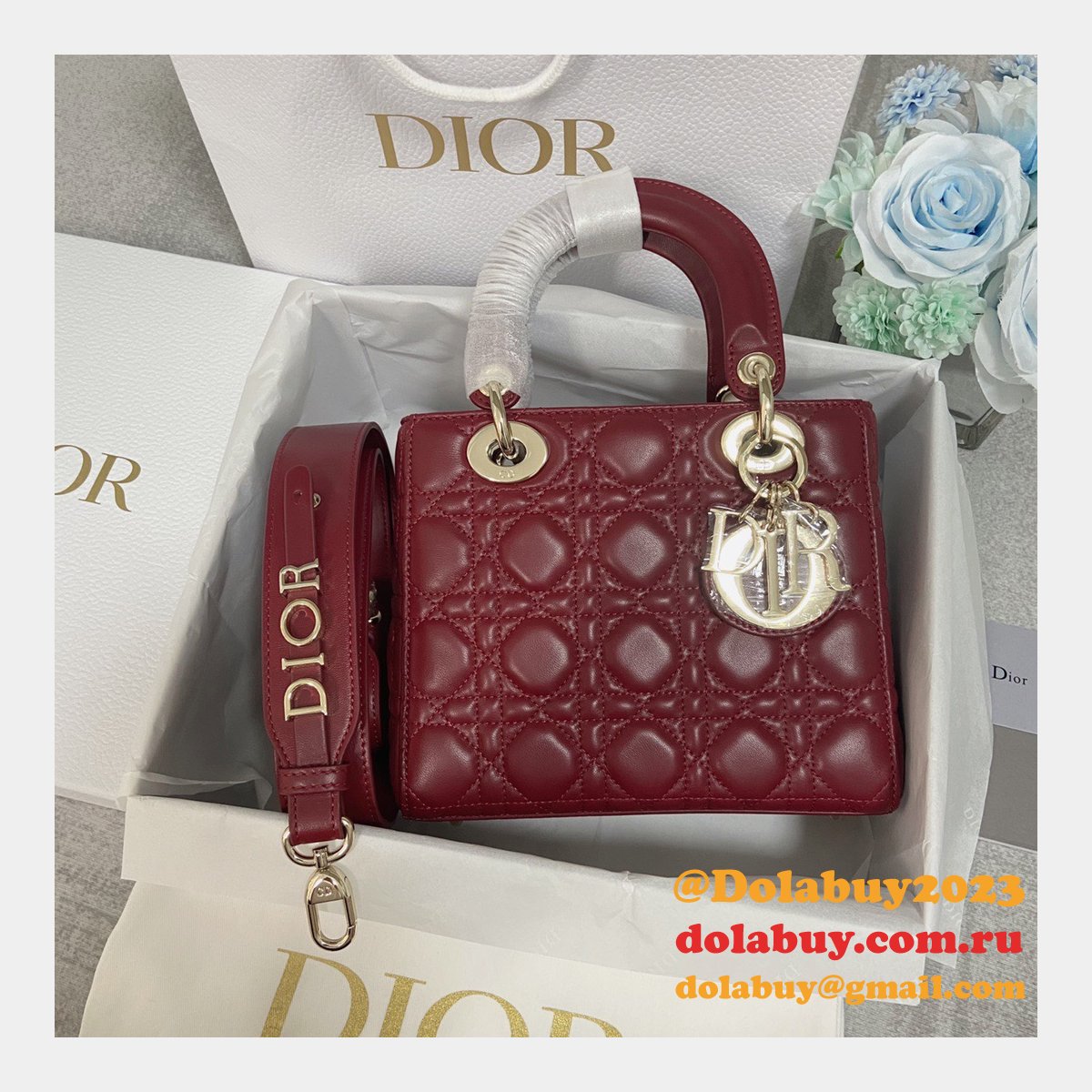Perfect DIOR lady lambskin 20CM HANDBAG Inspired