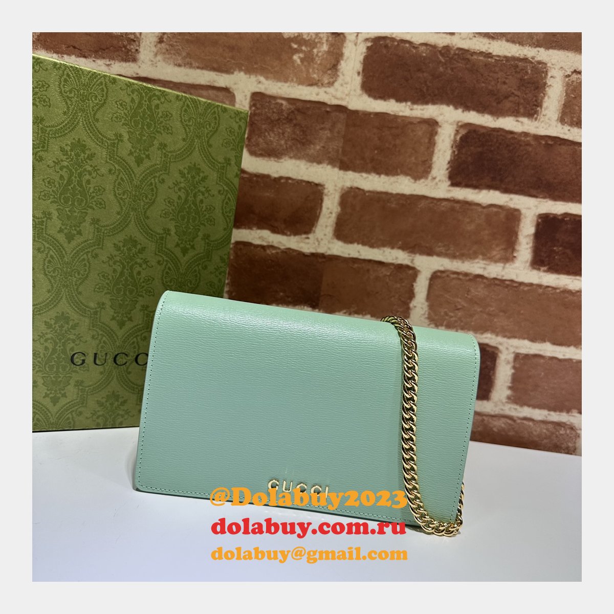 chain wallet inspired G*u*i script 772643 knockoff bag