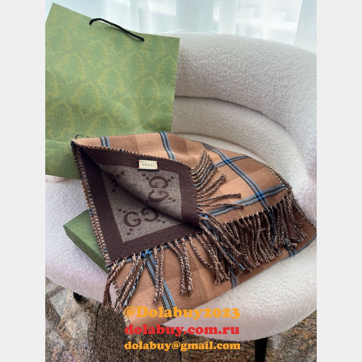 7 star luxury G*u*i ashmere scarf