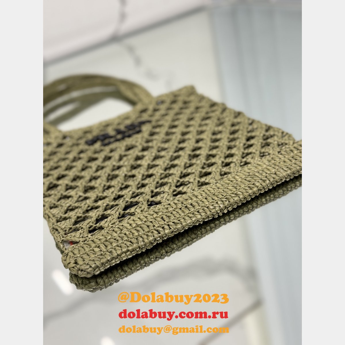 Wholesale Prada straw shopping bag 1BG493