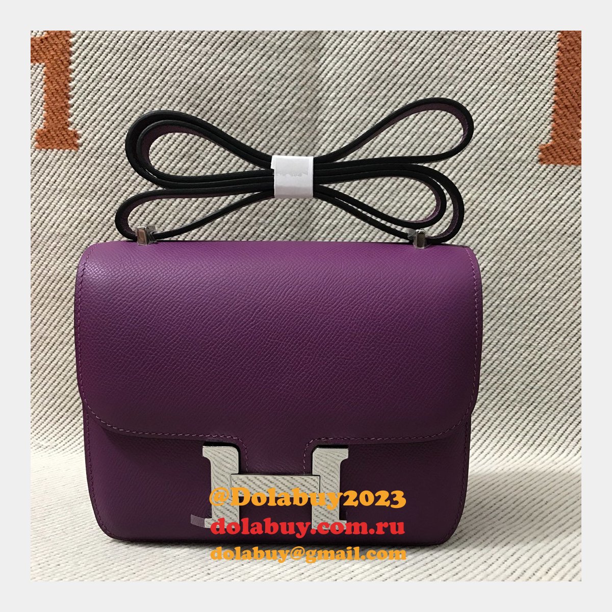 Hermes Constance Bag 18cm Epsom Leather Purple