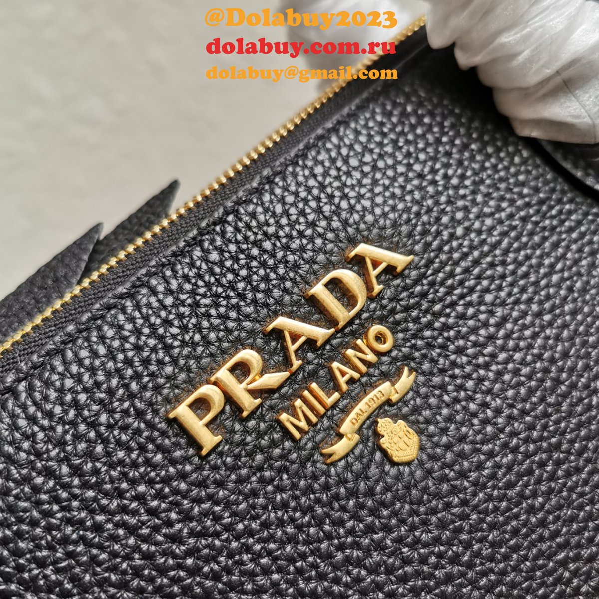Designer Prada Replica 1BA111 Grained Inspired Shoulder Luxury Bag