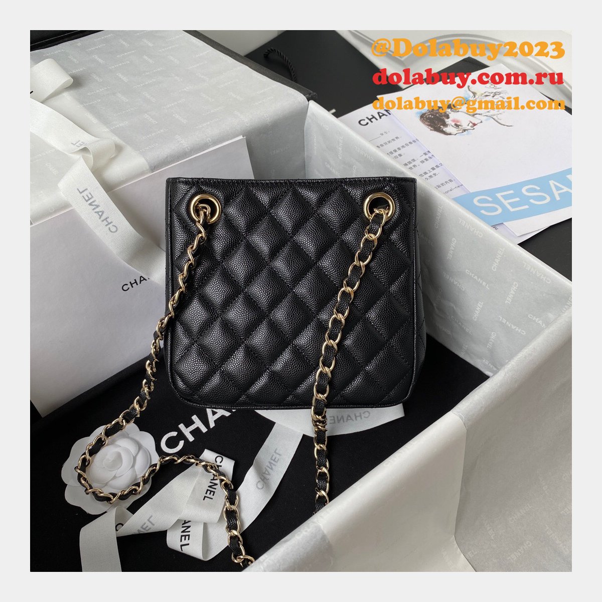 Best Online Store For Replica Bucket Lambskin AS3176 Bag