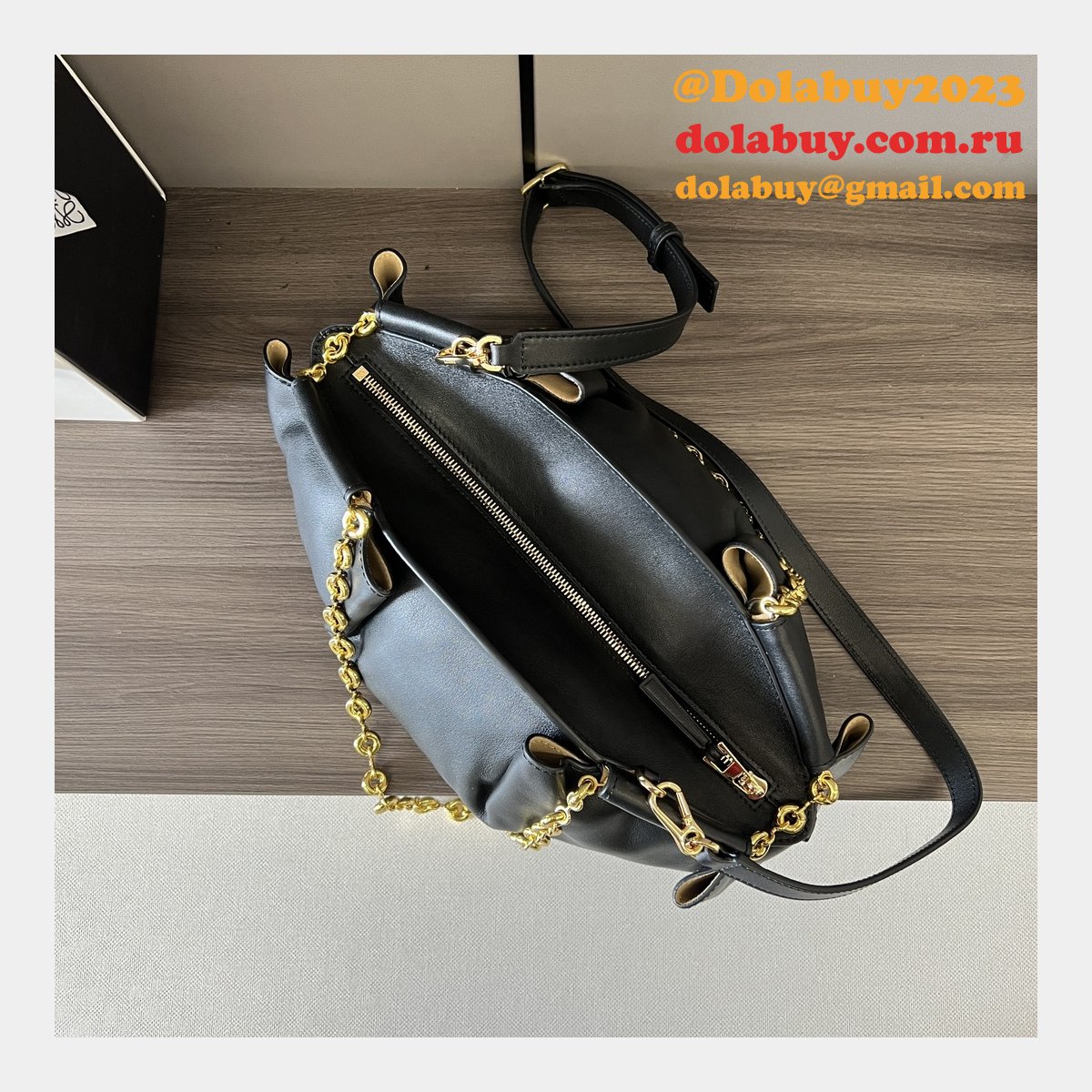 Luxury loewe Paseo small Nappa leather women bag