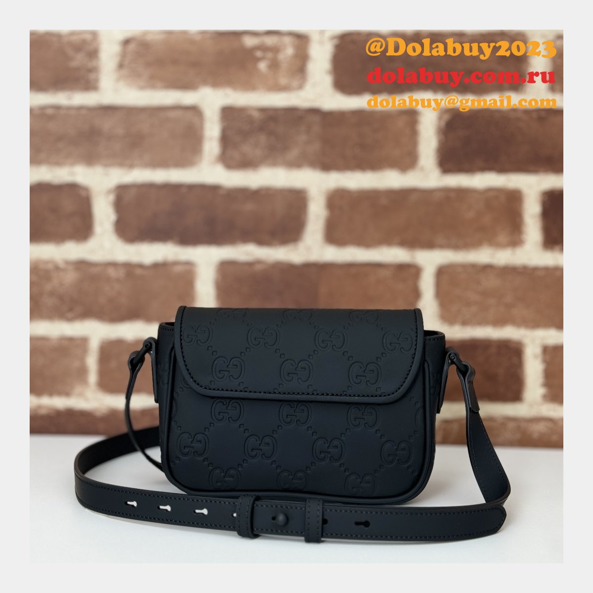 designer G*u*i gg rubber-effect super 794062 black knockoff bag