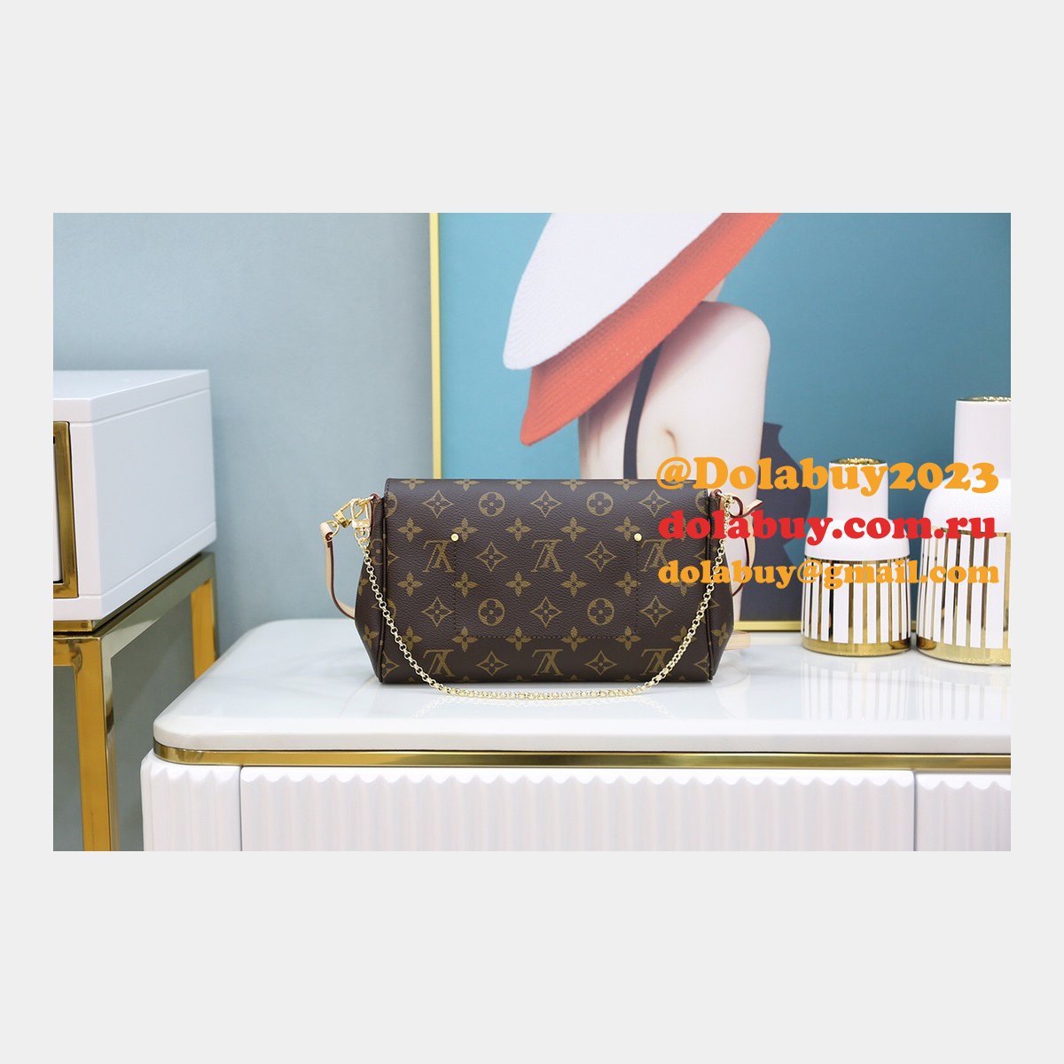 Louis Vuitton Favorite Monogram Canvas M40718 Replcias Handbagss