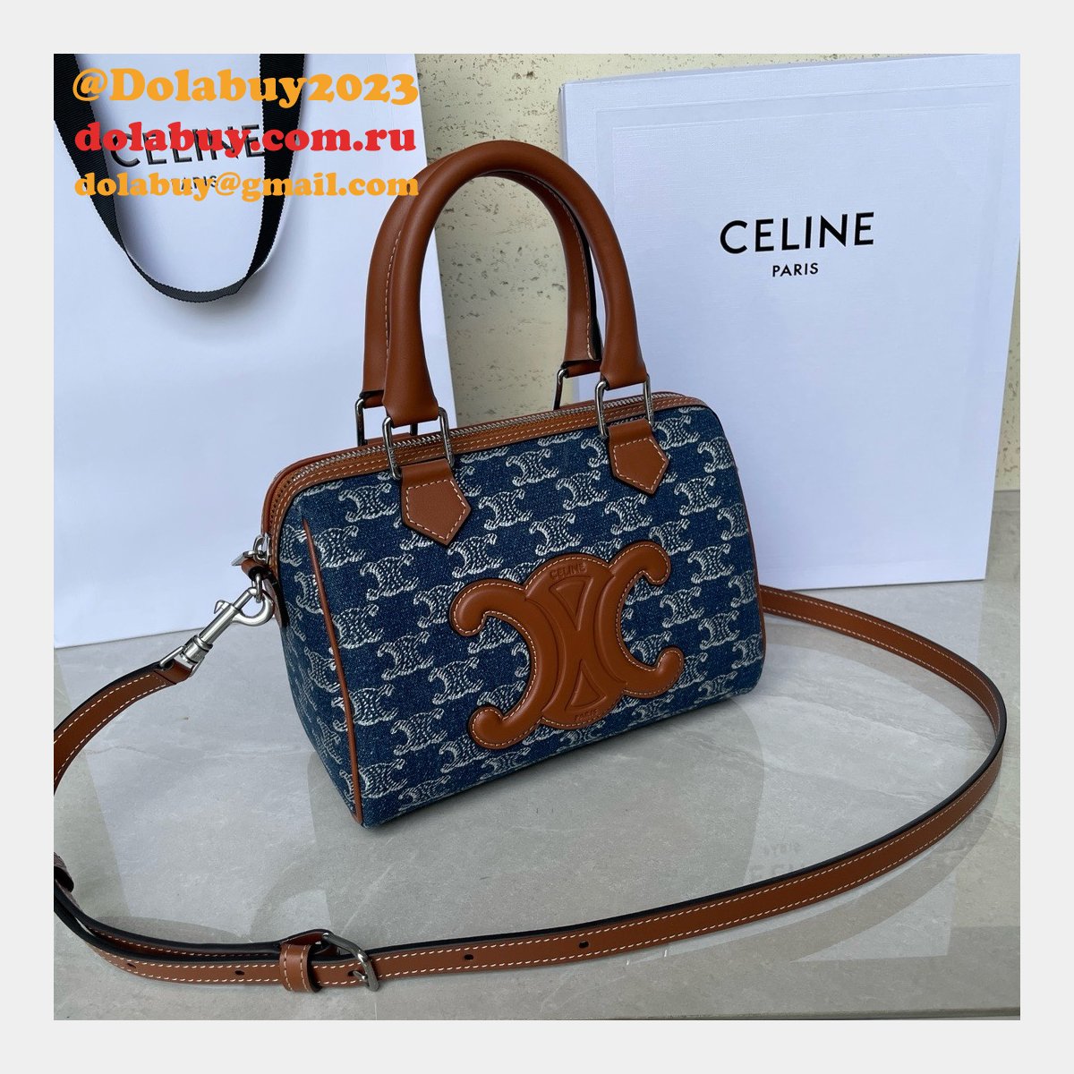 Celine Top Quality Small Boston Smooth Copy 113773 Bag