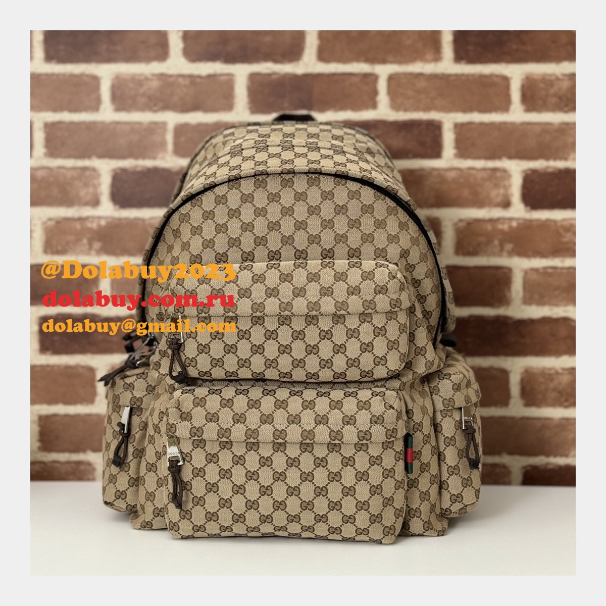 top mens backpack wholesale G*u*i logo 800182 inspired bag