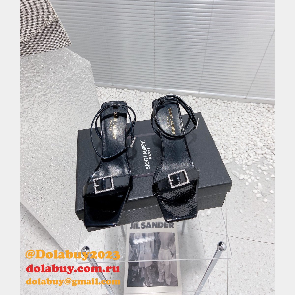 YSL Replica Yves Saint Laurent High Heel Sandals Shoes For Sale