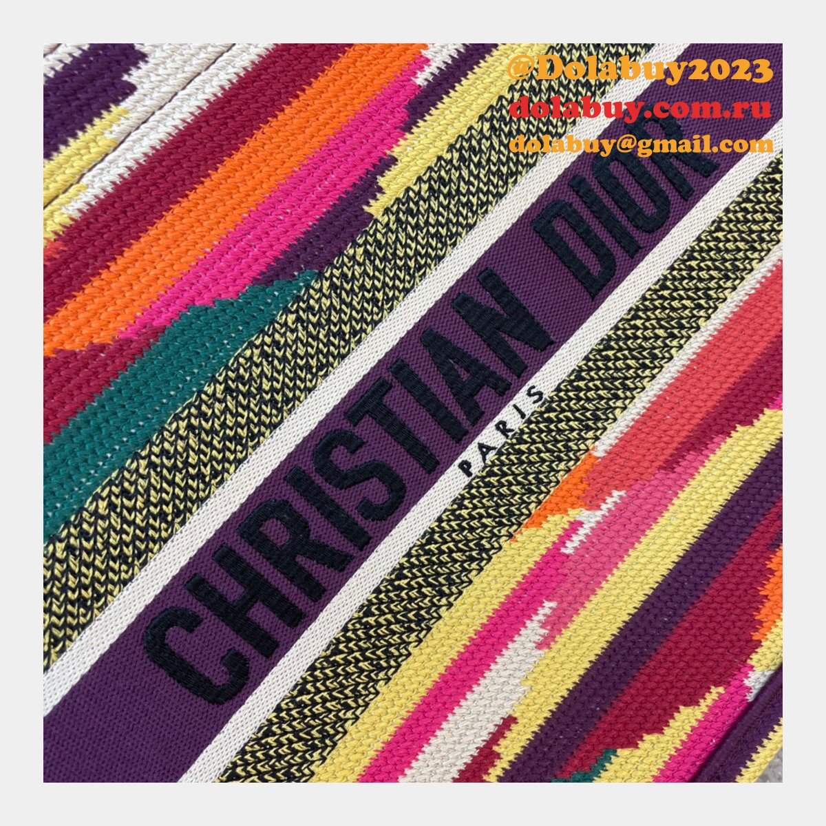 Replica Dior Oblique Book Tote Termurah Multicolor AAA+ Bag