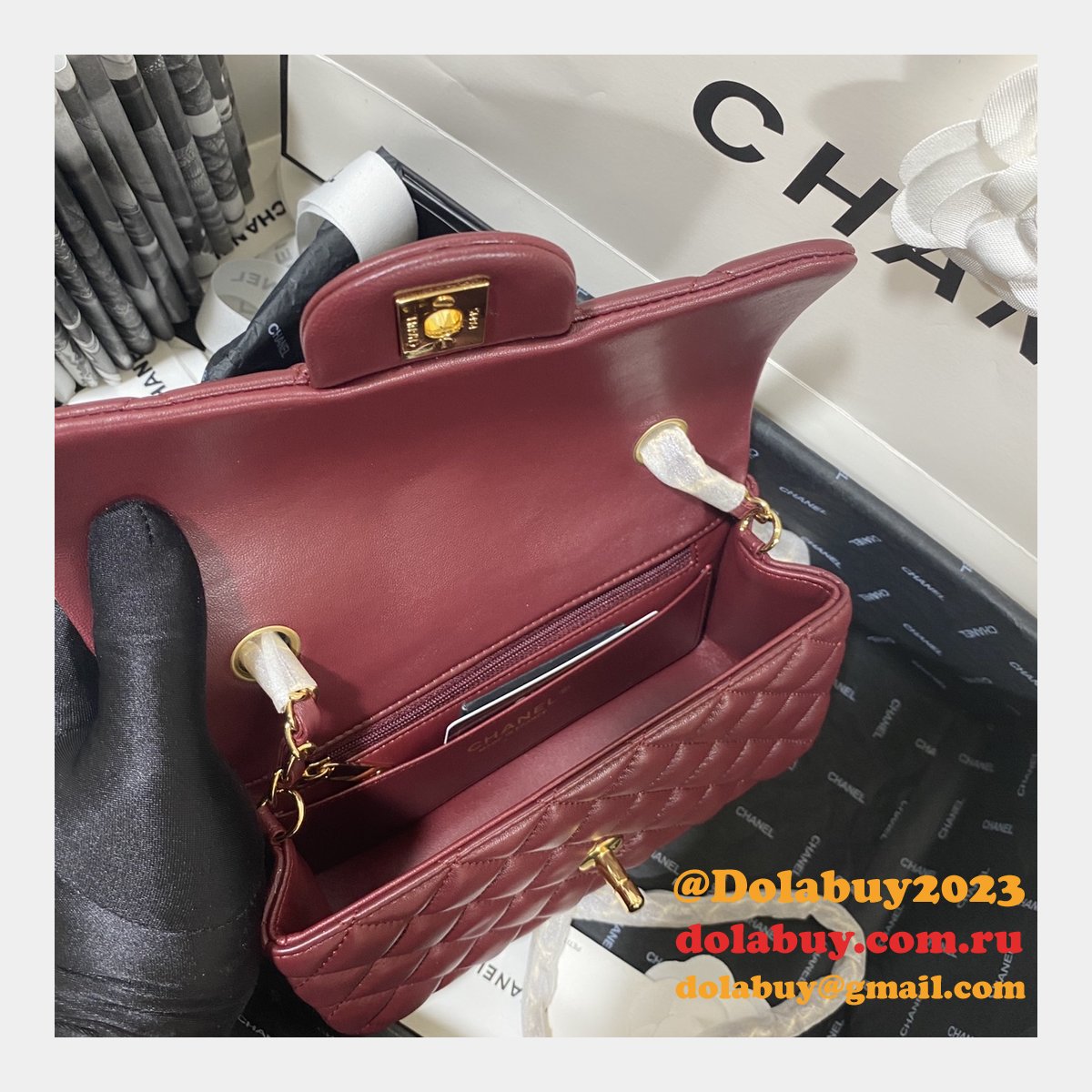 Fashion CC Lambskin Flap Designer 20CM Bag 1116