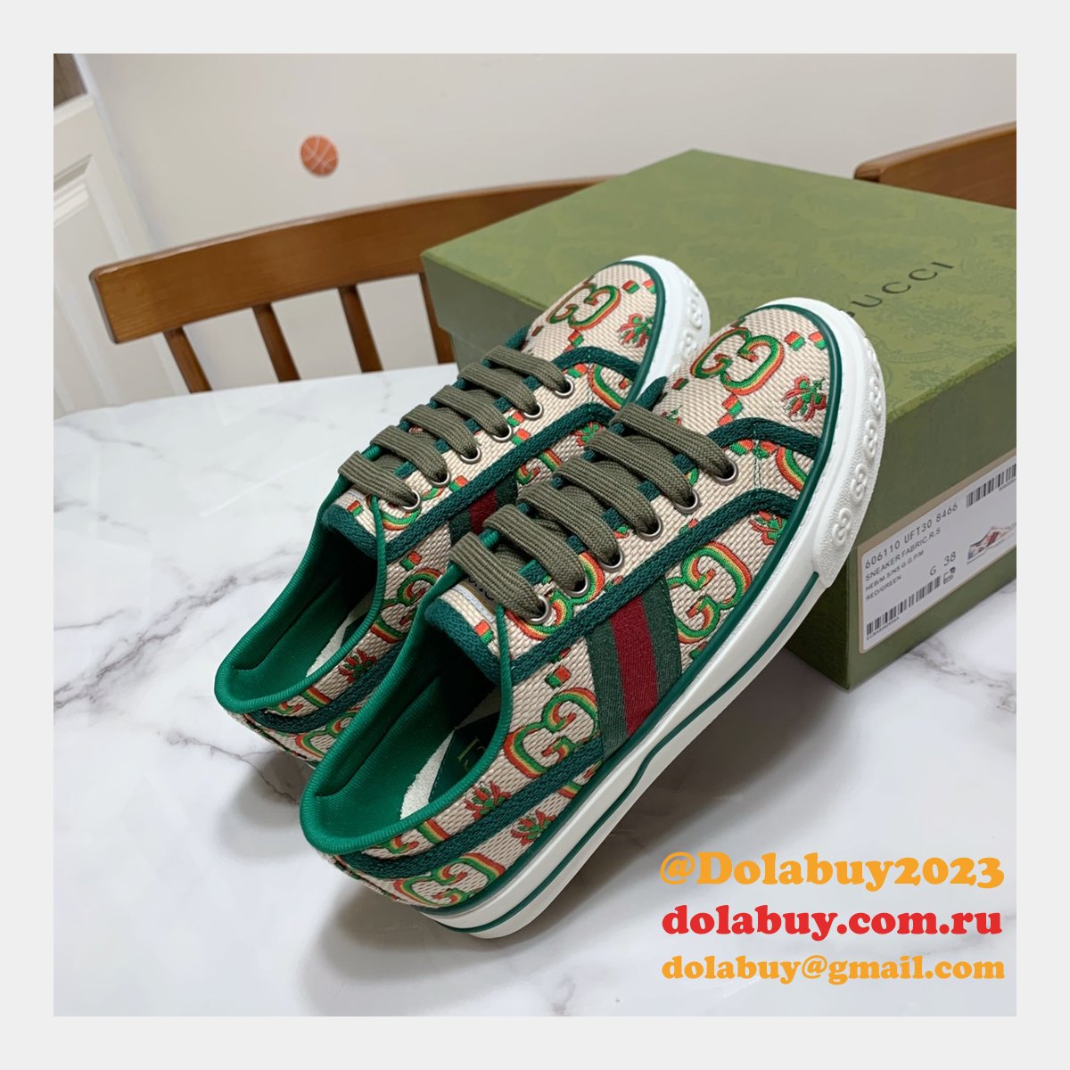 G*u*i high quality replica gu7 1977 canvas perfect shoes