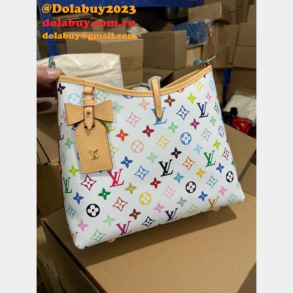 LV x TM CarryAll M13661 Louis Vuitton Knockoff Designer Bags