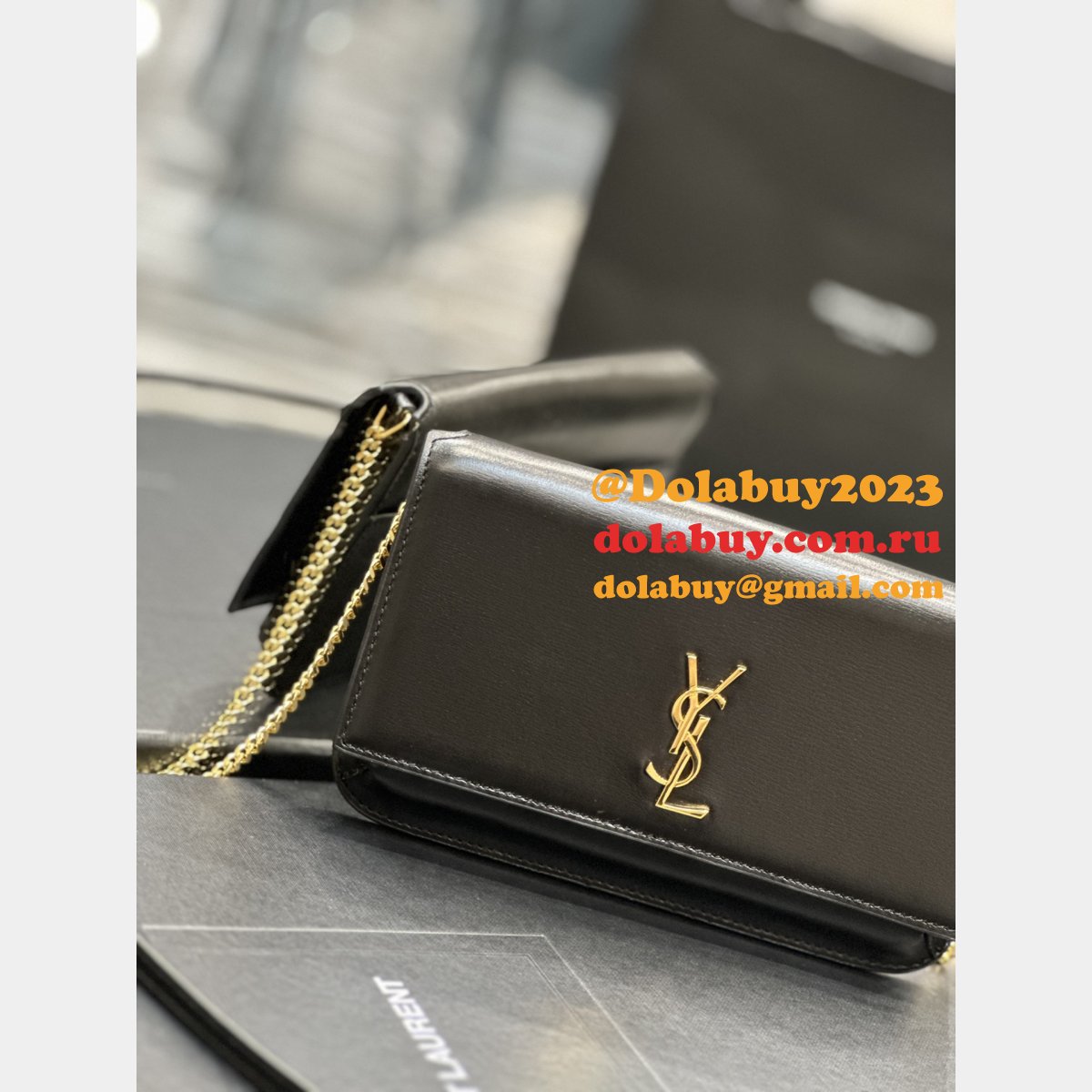 YSL Fashion Cassander Phone Holder 635095 Monogram Fake Bag