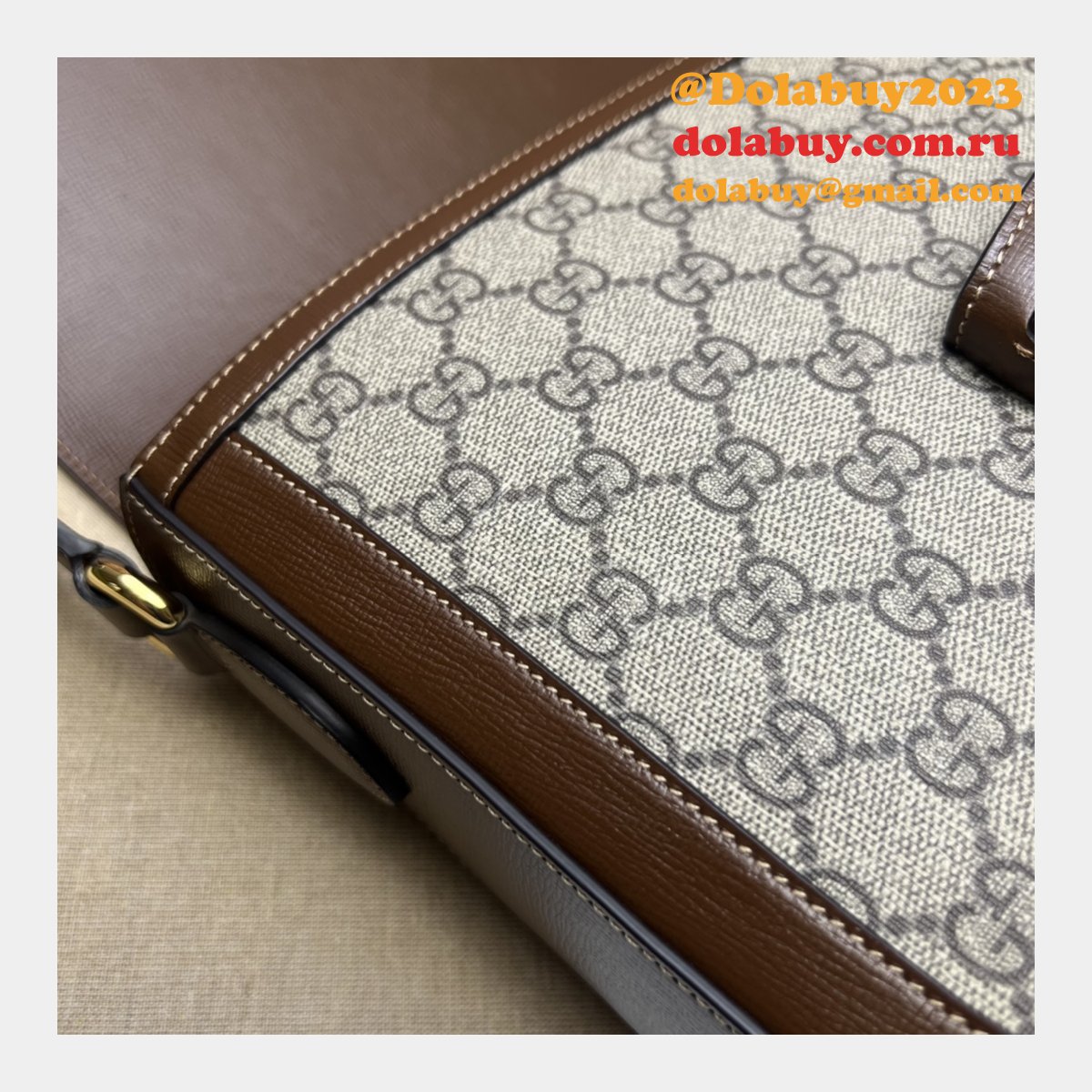 G*u*i horsebit 700457 best 1955 crossbody 1:1 mirror beige bag