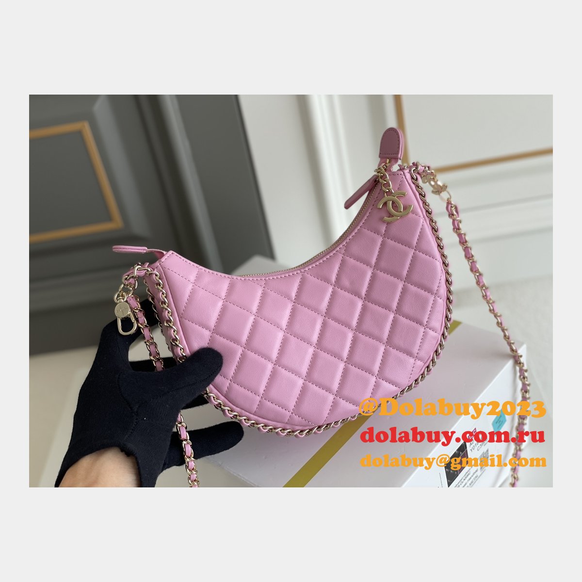 We Sale High-quality Fake AS3917 Lambskin Hobo Bag