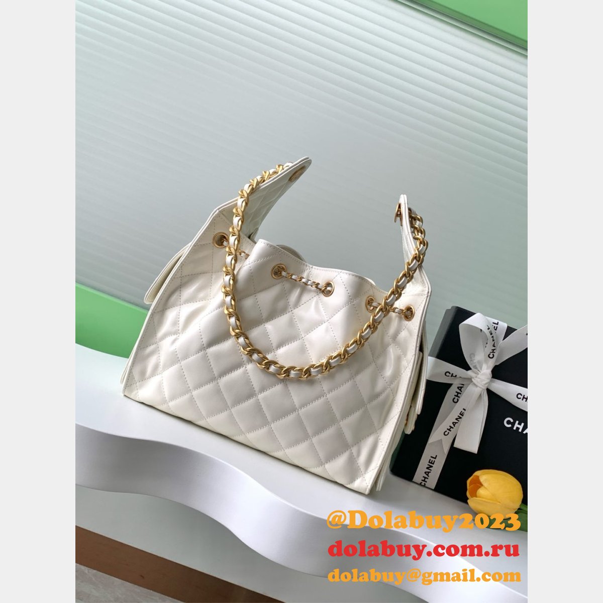 Top Quality CC AS5293 Hobo Calf Leather Handbag
