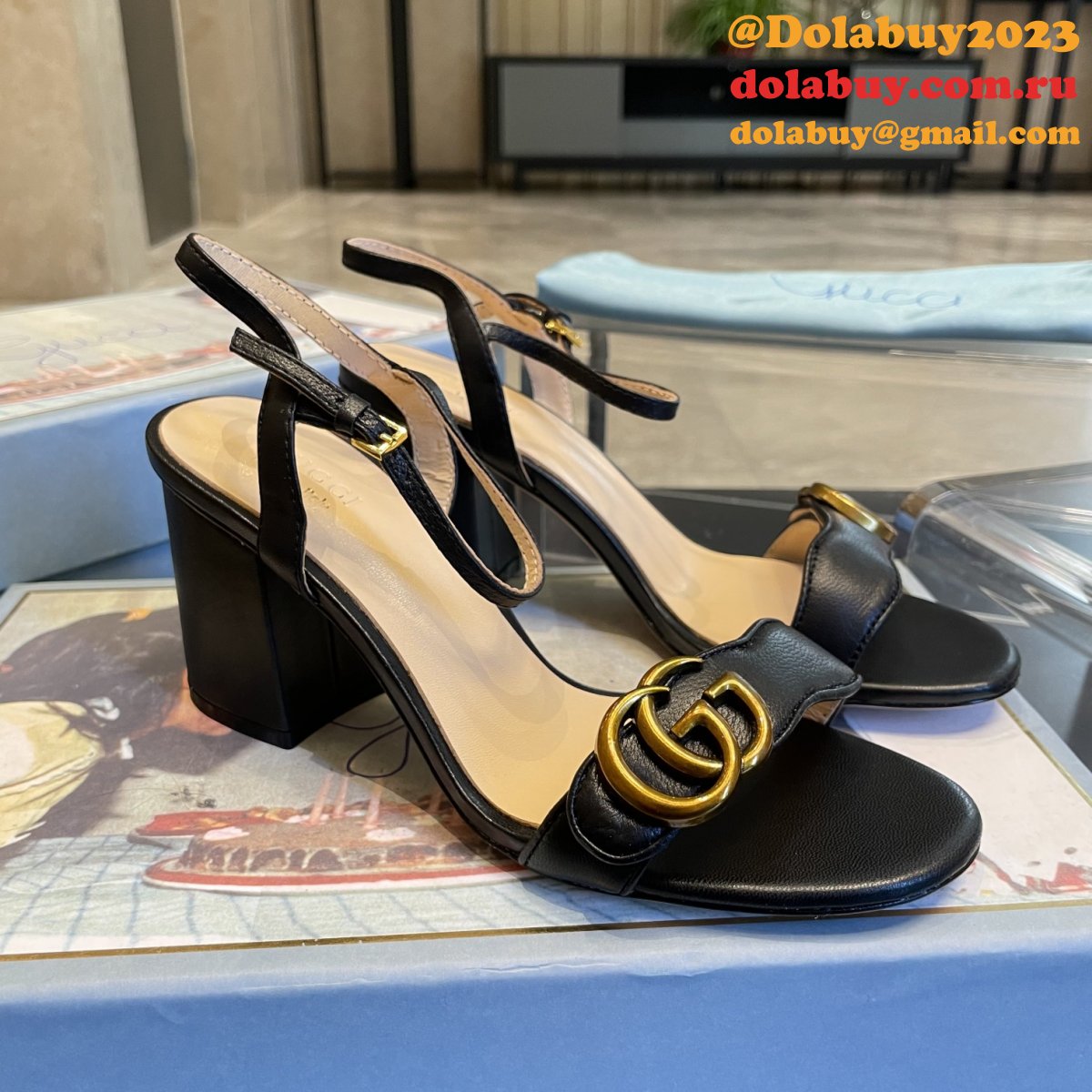 replica G*u*i wholesale classic high heel sandals shoes